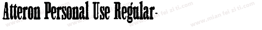 Atteron Personal Use Regular字体转换